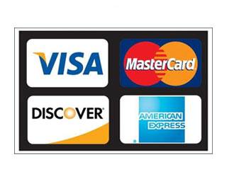 We accept Visa, MasterCard, Discover & American Express